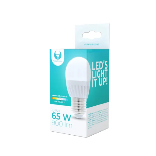Forever LED žiarovka E27 G45 10W 230V 6000K 900lm keramická - 1