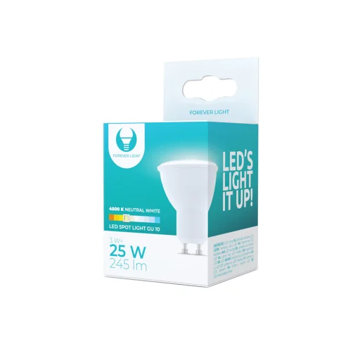 Forever Light GU10 3W 230V 4500K 245ml - 1