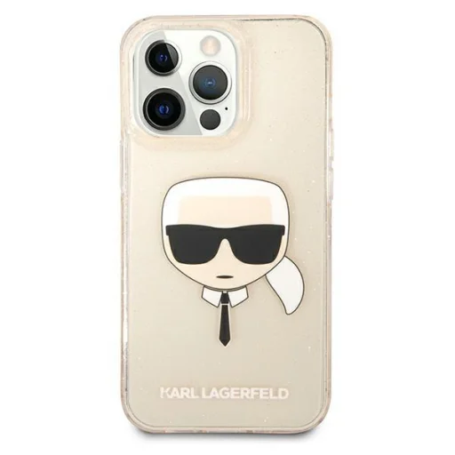 iPhone 13 Pro 6.1'' Karl Lagerfeld Glitter Karl`s Head tok arany (KLHCP13LKHTUGLGO) - 7