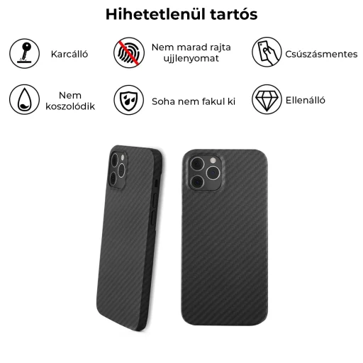 iPhone 13 Pro Max valódi aramid tok fekete - 7
