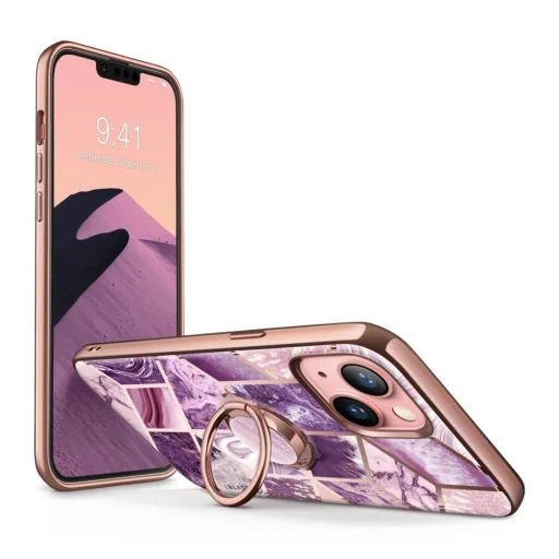 iPhone 13 Supcase IBLSN Cosmo Snap márvány mintás tok lila - 1