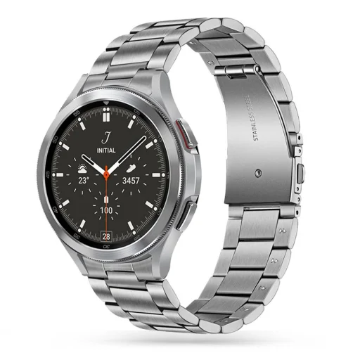 Samsung Galaxy Watch 4 40/42/44/46 mm Tech-protect Stainless Szíj ezüst - 1