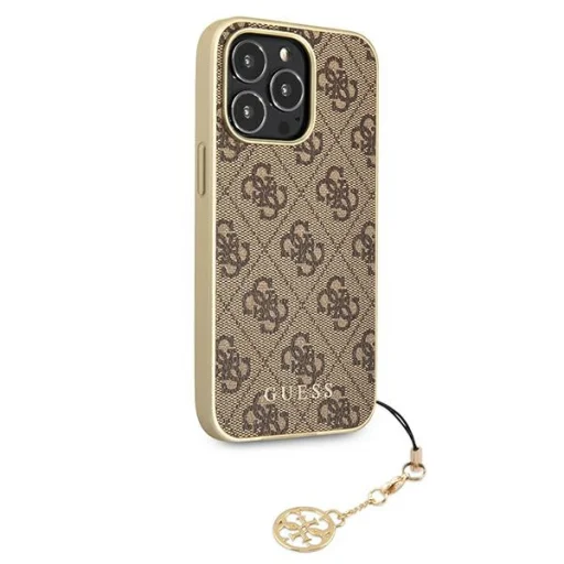 iPhone 13 Pro GUESS GUHCP13LGF4GBR 4G Charms puzdro hnedé - 3