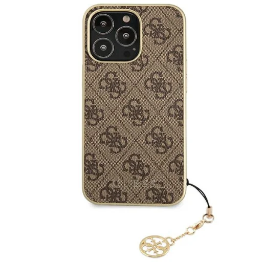 iPhone 13 Pro GUESS GUHCP13LGF4GBR 4G Charms puzdro hnedé - 4