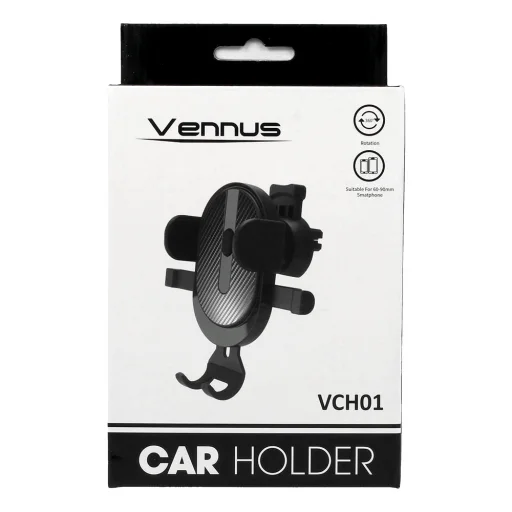 Vennus VH01 Univerzális autós telefontartó szellőzőre fekete - 3