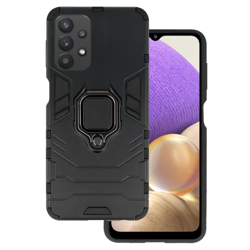 Samsung A32 5G Ring Armor tok kihajtható támasszal fekete - 1