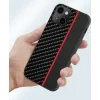 Xiaomi Redmi 10 Tel Protect Carbon Tok Fekte / Piros Csík - 5