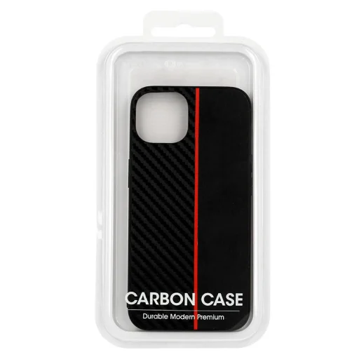 iPhone 13 Pro Max Tel Protect Carbon Tok Fekte / Piros Csík - 6