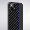 Xiaomi Redmi 9 Tel Protect Carbon Tok Fekte / Kék Csík - 5