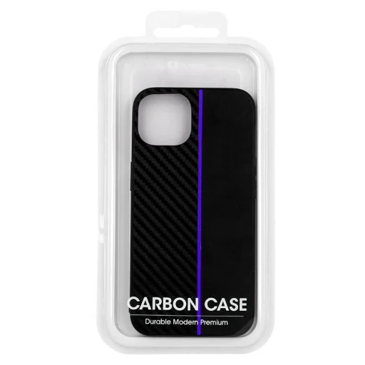 iPhone 13 Pro Tel Protect Carbon Tok Fekte / Kék Csík - 5