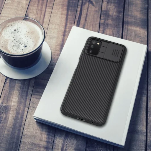 Samsung Galaxy A03S Nillkin CamShield tok fekete - 8