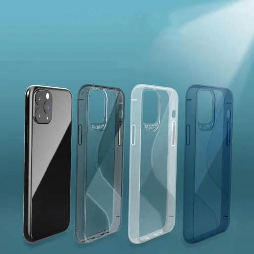 Huawei P40 Lite E S-Case flexibilis TPU tok átlátszó kék - 4