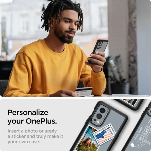 Oneplus Nord 2 5G Spigen Ultra Hybrid tok matt fekete (ACS03664) - 4