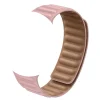 Apple Watch 4/5/6/7/8/SE/Ultra (42/44/45/49mm) rózsaszín Loop Leather bőr óraszíj mágneses thumbnail