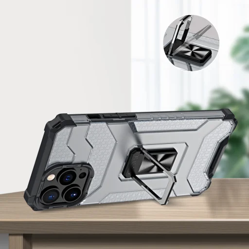 iPhone 13 Pro Max Crystal Ring Kickstand tok kék - 2