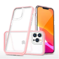 iPhone 13 Pro Acrylic hybrid tok pink / rózsaszín ütésálló anti-shock