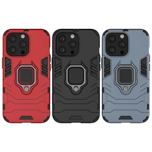 iPhone 13 Pro Max Ring Armor tok kihajtható támasszal kék - 3