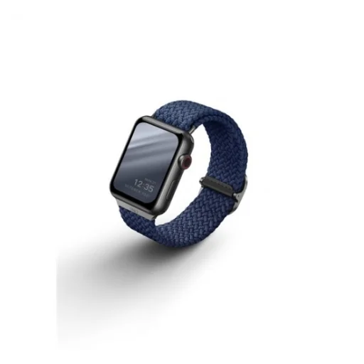 Apple Watch 42/44/45 mm Uniq Aspen fonott szíj kék - 3