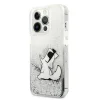 iPhone 13 Pro Max Karl Lagerfeld KLHCP13XGCFS Liquid Glitter Choupette Fun tok ezüst thumbnail