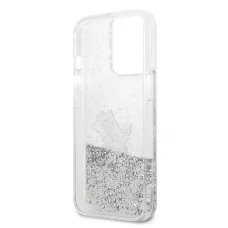 iPhone 13 Pro Max Karl Lagerfeld KLHCP13XGCFS Liquid Glitter Choupette Fun tok ezüst