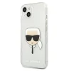 iPhone 13 Mini Karl Lagerfeld Glitter Karl`s Head tok ezüst (KLHCP13SKHTUGLS)