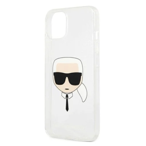 iPhone 13 Mini Karl Lagerfeld Glitter Karl`s Head tok ezüst (KLHCP13SKHTUGLS) - 5