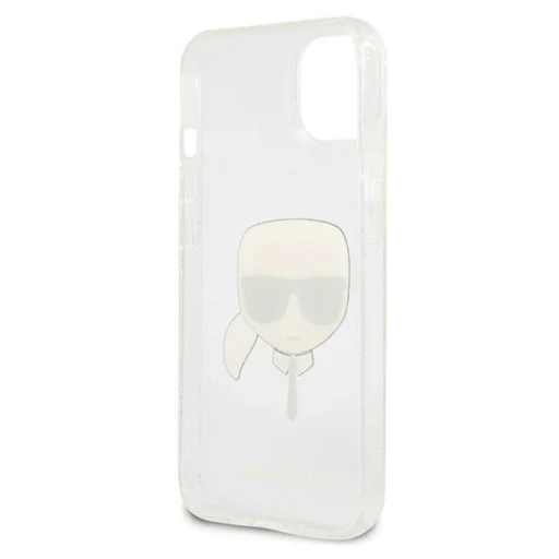 iPhone 13 Mini Karl Lagerfeld Glitter Karl`s Head tok ezüst (KLHCP13SKHTUGLS) - 7
