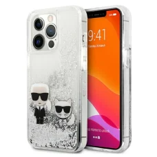iPhone 13 Pro Karl Lagerfeld Liquid Glitter Karl Choupette tok ezüst (KLHCP13LGKCS)