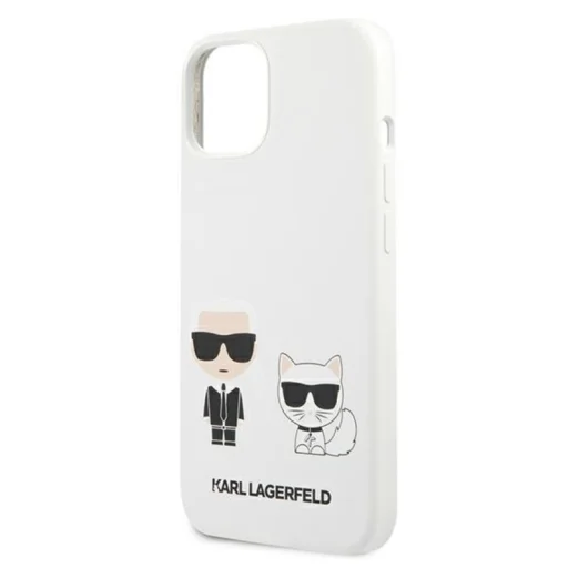 iPhone 14 Plus Karl Lagerfeld  Karl és Choupette szilikon tok fehér (KLHCP14MSSKCW) - 8