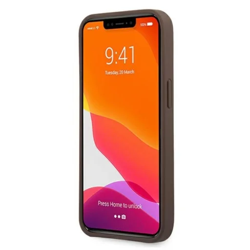 iPhone 13 Guess GUHCP13M4GMGBR Big Metal Logo tok 4G barna - 4