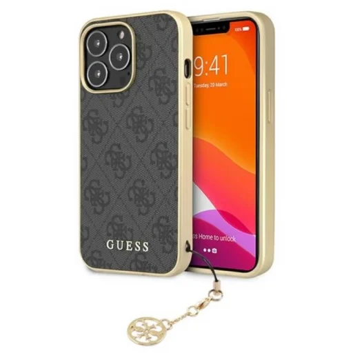 iPhone 13 Pro Max GUESS GUHCP13XGF4GGR 4G Charms tok szürke - 1