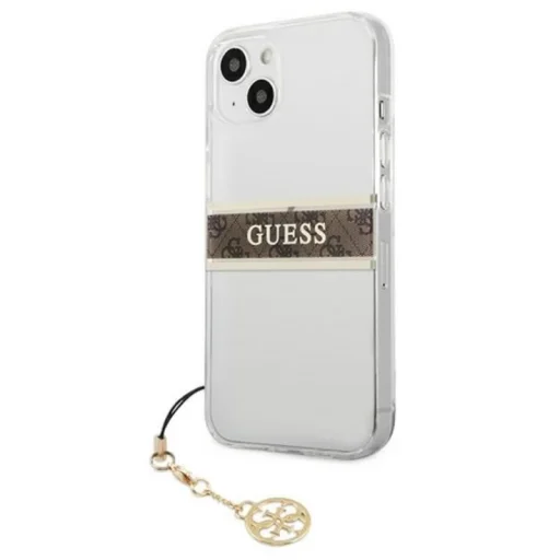 iPhone 13 Mini Guess 4G Stripe Brown Charm tok átlátszó (GUHCP13SKB4GBR) - 7