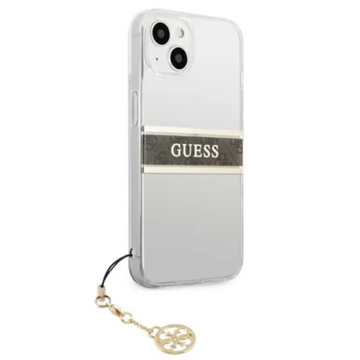 iPhone 13 Mini Guess 4G Stripe Brown Charm tok átlátszó (GUHCP13SKB4GBR) - 2
