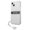 iPhone 13 Mini Guess 4G Stripe Grey Charm tok átlátszó (GUHCP13SKB4GGR) thumbnail