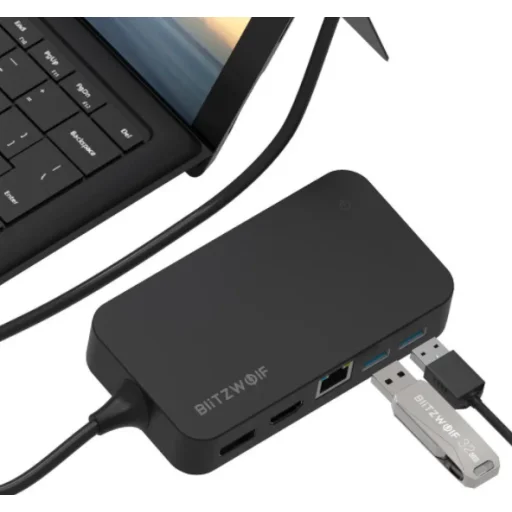 Blitzwolf BW-TH7 7in1 HUB Surface DC, USB, HDMI, Display, Jack, RJ45 - 3