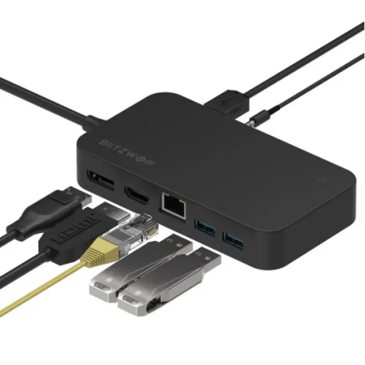 Blitzwolf BW-TH7 7in1 HUB Surface DC, USB, HDMI, Display, Jack, RJ45 - 1