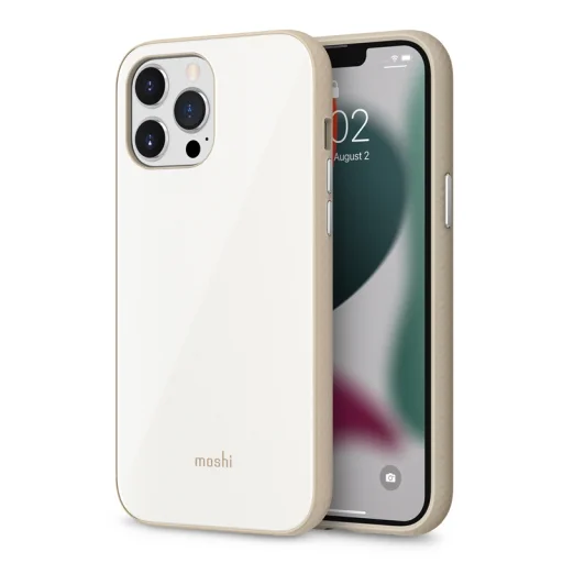 iPhone 13 Pro Max Moshi iGlaze prémium hibrid tok Pearl White - 5