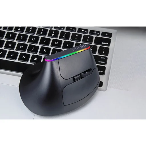 Delux M618DB BT4.0 + 2.4Ghz 4000DPI RGB vertikális gamer egér - 8