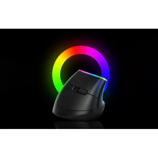 Delux M618DB BT4.0 + 2.4Ghz 4000DPI RGB vertikális gamer egér - 10