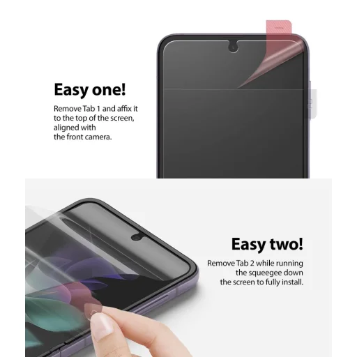 Samsung Galaxy Z Flip 3 Ringke Folia Ochronna 2db kijelzővédő fólia - 3