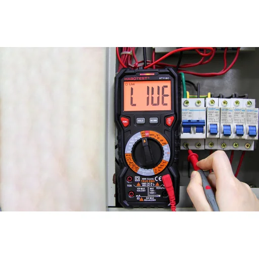 Habotest HT118C digitális multiméter zseblámpával, True RMS, NCV, akkumulátor tesztelés - 3