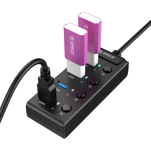 Orico USB 3.0 elosztó 4x HUB (fekete) - 5