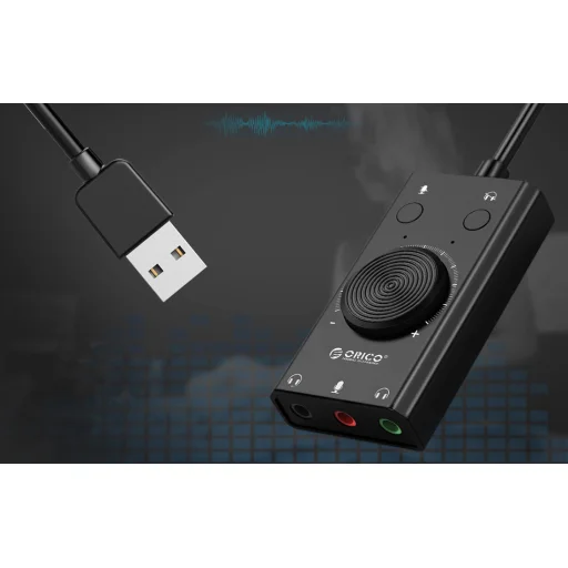 Orico multifunkciós USB 2.0 külső hangkártya, 10cm kábel - 9