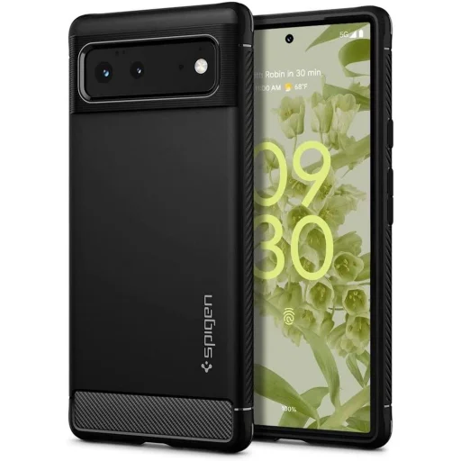 Google Pixel 6 Spigen Rugged Armor puzdro matná čierna - 1
