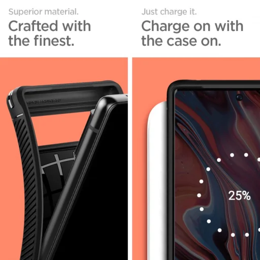 Google Pixel 6 Spigen Rugged Armor puzdro matná čierna - 8