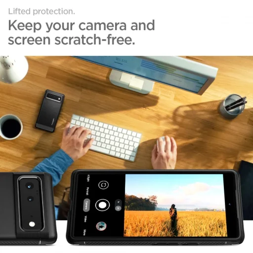 Google Pixel 6 Spigen Rugged Armor puzdro matná čierna - 11