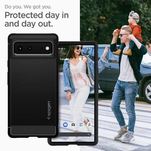 Google Pixel 6 Spigen Rugged Armor puzdro matná čierna - 5