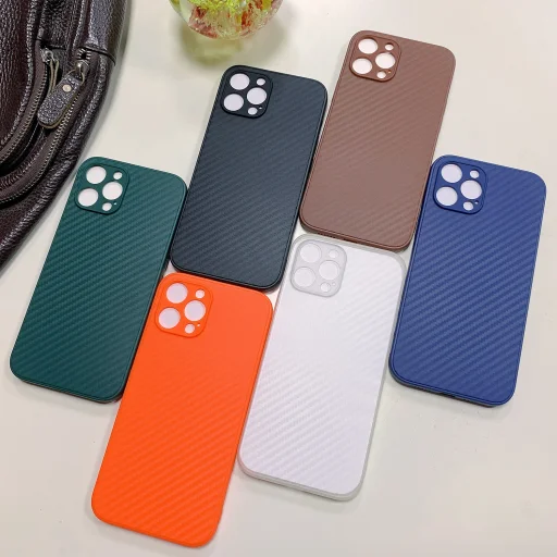 iPhone 13 Pro Max karbon mintás TPU tok fekete színben - 8