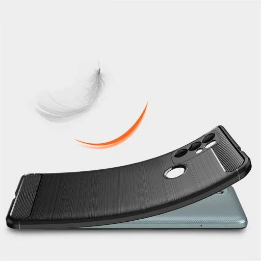 Motorola Moto G60S Tech-Protect carbon mintájú TPU tok fekete - 9