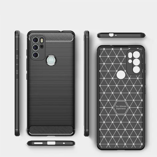 Motorola Moto G60S Tech-Protect carbon mintájú TPU tok fekete - 5